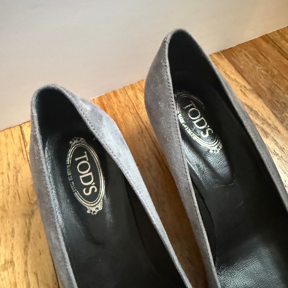 NEW unworn Tod’s grey suede wedges size 37 - Picture 5 of 12